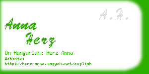 anna herz business card